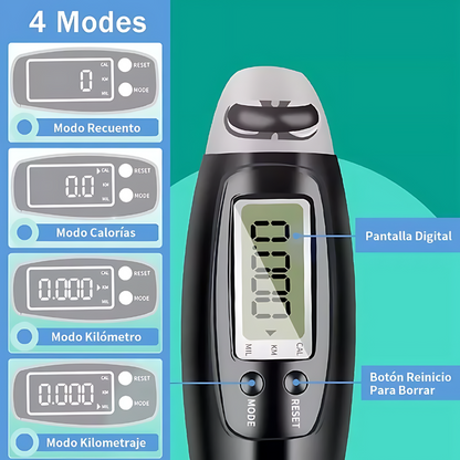 Cuerda Para Saltar Con Contador - Color Rosa