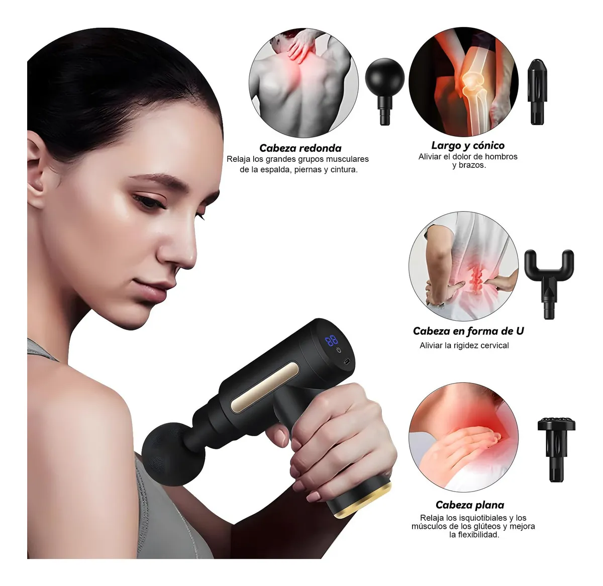 Pistola Masajeadora PulsePro™ – Recuperación muscular profunda